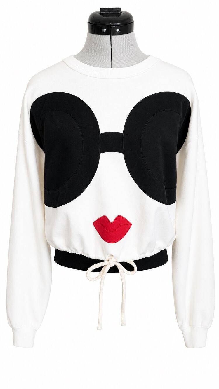 Alice + Olivia Iconic Sunglasses & Lips Sweatshirt Seen on TV